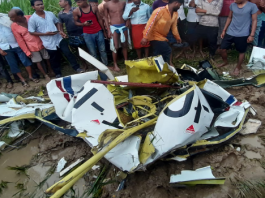 Helicopters crash