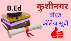 Kushinagar B.Ed college list