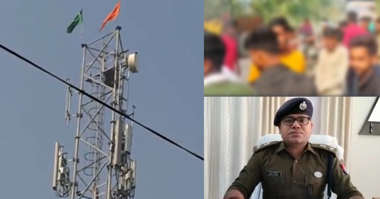 कुशीनगर में मोबाइल टॉवर पर लगे धार्मिक झण्डे पर फैला पाकिस्तानी झण्डे का अफ़वाह, पुलिस कार्यवाही में जुटी