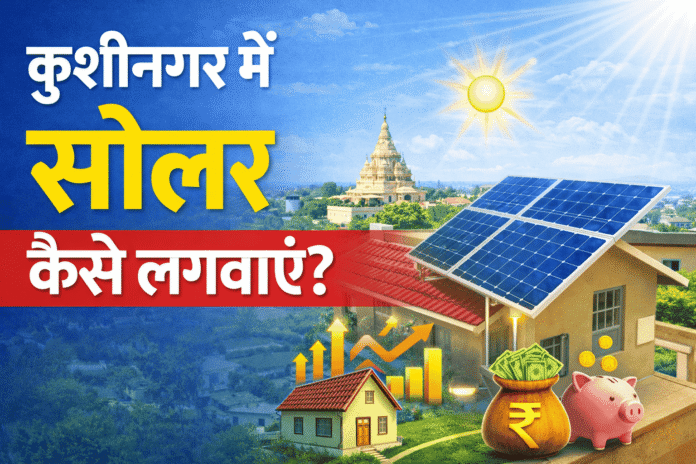 kushinagar me solar kaisye lagvaye