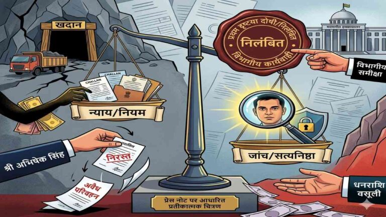 कुशीनगर के जिला खनन अधिकारी अभिषेक सिंह सस्पेंड