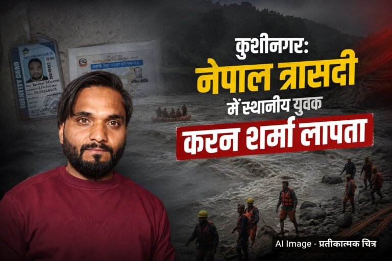 कुशीनगर: नेपाल त्रासदी में स्थानीय युवक करन शर्मा लापता